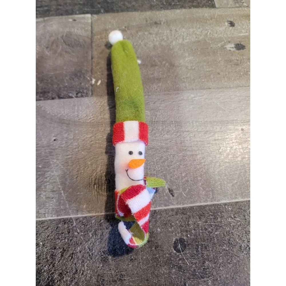 Long felt snowman face smiling scarf hat Xmas Decor ornament‎
